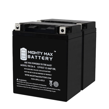 Mighty Max Battery YB12A-A 12V 12AH Replacement Battery compatible